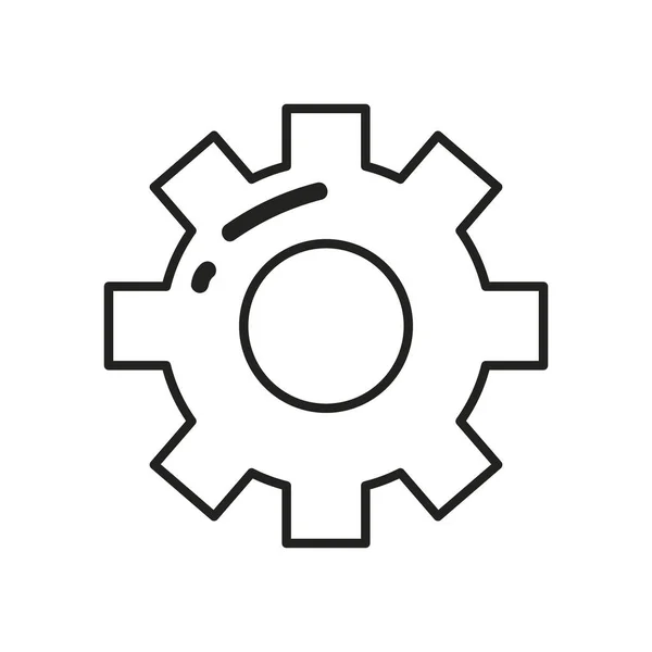Metal gear line style icon vector design — Stock Vector
