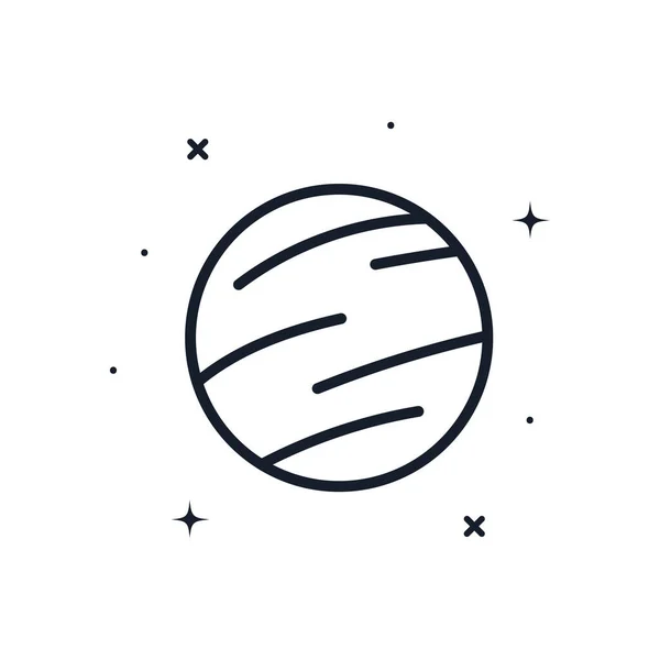 Linia planeta styl ikona wektor projekt — Wektor stockowy