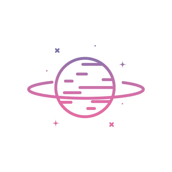 Planeet gradiënt stijl pictogram vector ontwerp — Stockvector