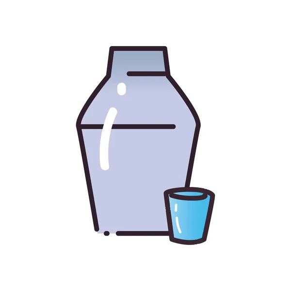 Cocktail shaker com preenchimento de vidro de tiro e design de vetor ícone estilo gradiente — Vetor de Stock