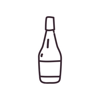 alkol şişesi çizgisi biçim vektör tasarımı