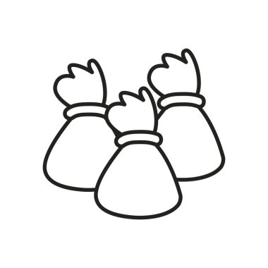 Dolar para çantaları çizgi biçim vektör tasarımı