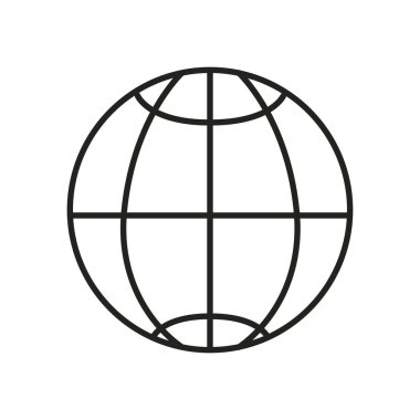 Küresel küre çizgisi biçim vektör tasarımı