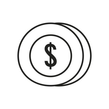 Dolar yazı tipi simge vektör tasarımı