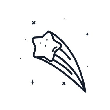 kayan yıldız çizgisi biçim vektör tasarımı