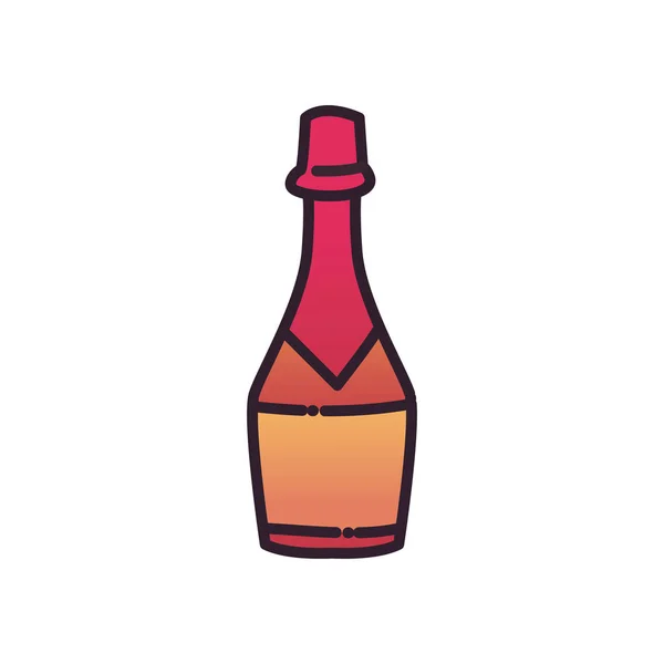 Remplissage de bouteilles d'alcool et conception vectorielle d'icône de style dégradé — Image vectorielle