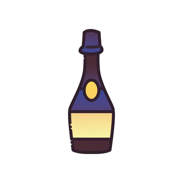 Botella de alcohol relleno y diseño de vectores de estilo de degradado icono — Vector de stock