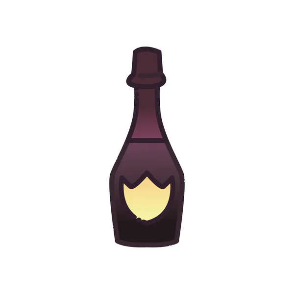 酒瓶灌装和渐变风格图标矢量设计 — 图库矢量图片