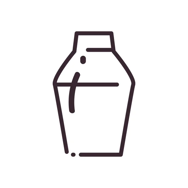 Cocktail shaker line style icon vector design — 스톡 벡터