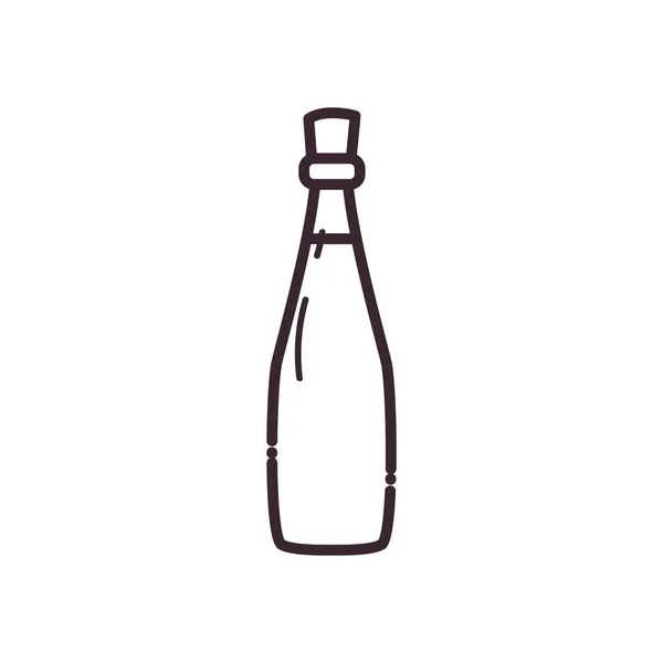Alkohol flaska linje stil ikon vektor design — Stock vektor
