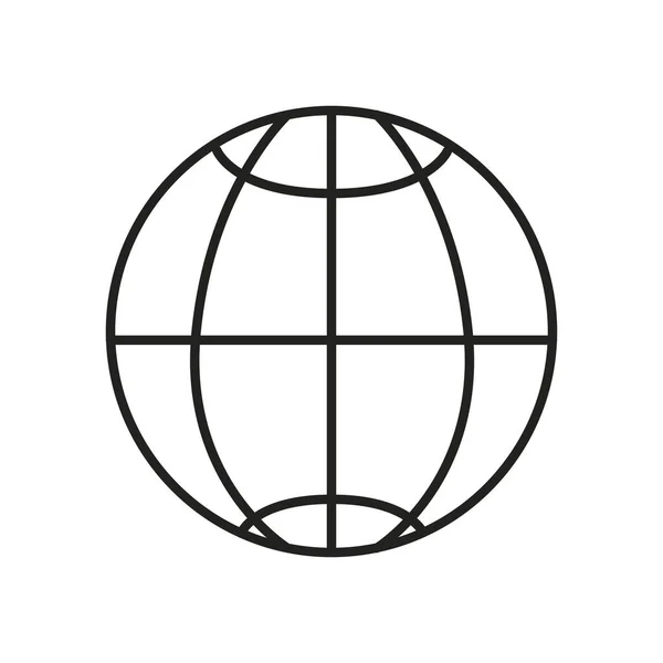 Globale Kugellinie Stil-Symbol-Vektor-Design — Stockvektor