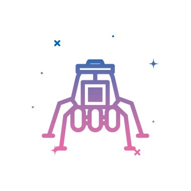 Uzay modülü gradyan biçim vektör tasarımı