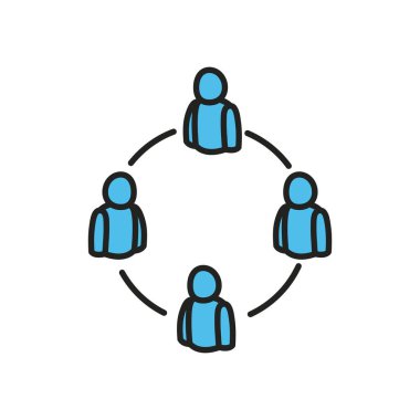 Görseller devre hattı ve biçim ikon vektör tasarımı