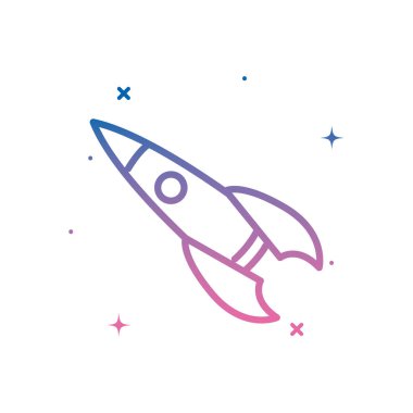 Roket gradyan biçim vektör tasarımı