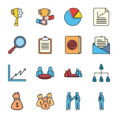 iş satırı ve doldurma biçim simgesi vektör dizaynı