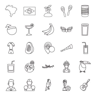 Brezilya satır biçim simgesi vektör dizaynı