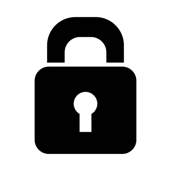 Bezpečnostní visací zámek ikona, silueta styl — Stockový vektor