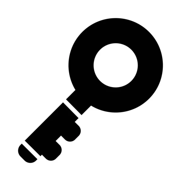 Ícone chave velho, estilo silhueta — Vetor de Stock