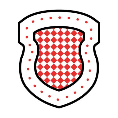 Ortaçağ kalkan simgesi, yarı çizgi yarı renk