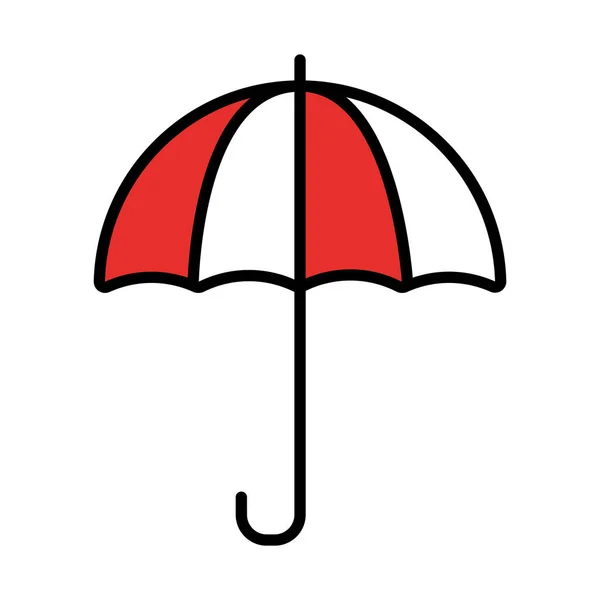 傘のアイコン画像、ハーフラインのハーフカラースタイル — ストックベクタ