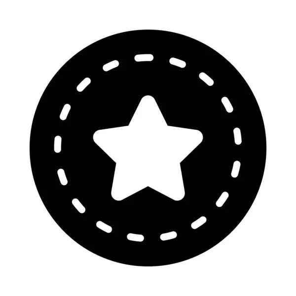 Cercle avec icône étoile, demi-ligne style demi-couleur — Image vectorielle