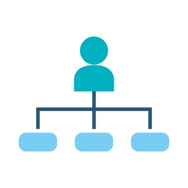 kişi ve Konsept Haritalama simgesi, düz biçim