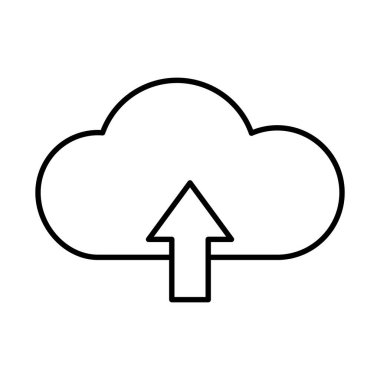 Oku yükleme simgesi ile bulut depolama, satır biçimi
