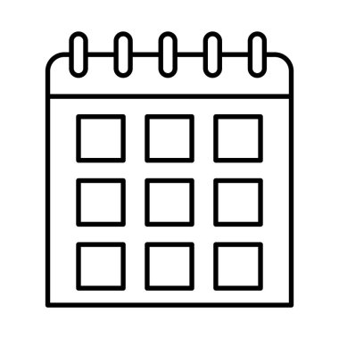 Takvim planlayıcı simgesi, satır biçimi