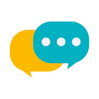 konuşma baloncukları simgesi, düz biçim