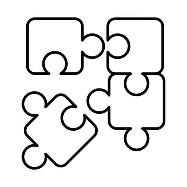 Icona puzzle, stile linea — Vettoriale Stock