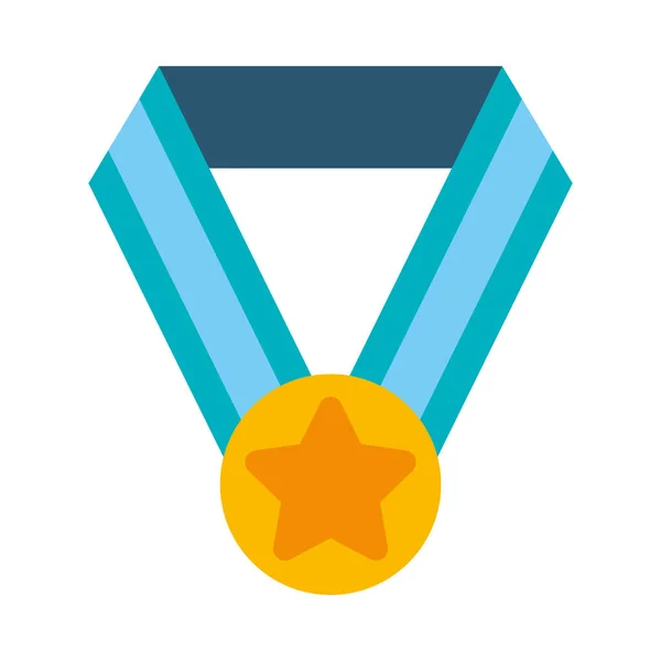 Vinnare medalj ikon, platt stil — Stock vektor