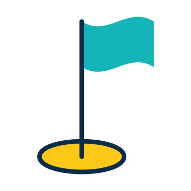 bayrak ayakta simge, satır ve doldurma biçimi