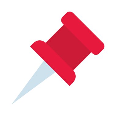 Kağıt pin düz biçim ikon vektör tasarımı