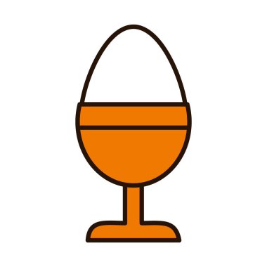 yumurta hattı ve doldurma biçim ikon vektör tasarımı