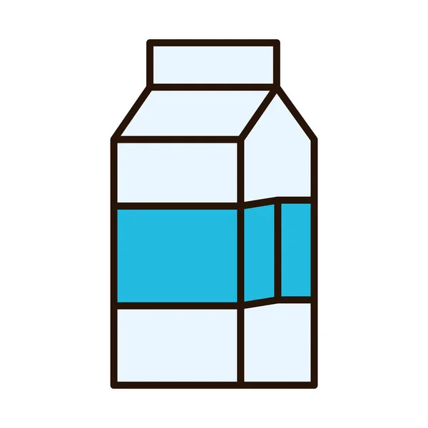 Ligne de boîte de lait et design vectoriel icône de style de remplissage — Image vectorielle