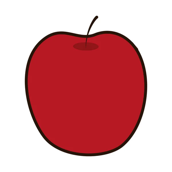 Linia owoców jabłka i wypełnić styl wektor wzór ikony — Wektor stockowy