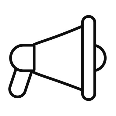 megafon aygıtı simgesi, satır biçimi