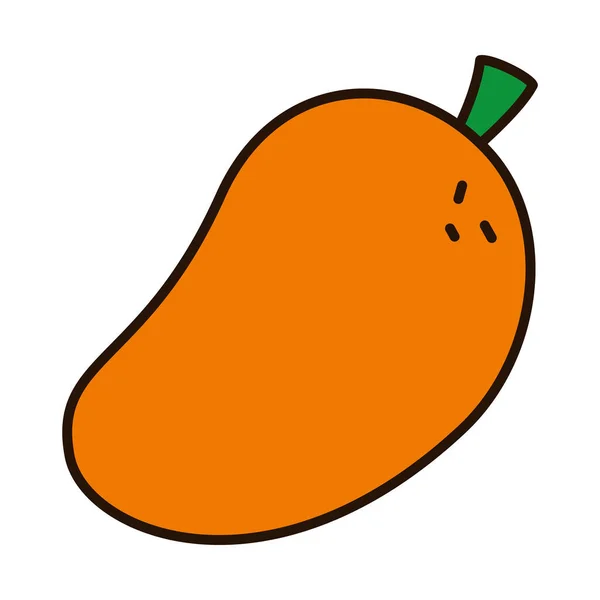 Mango ovoce řádek a výplň styl ikony vektor design — Stockový vektor