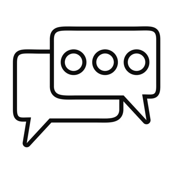 Speech bubbles icon, line style — Stock Vector