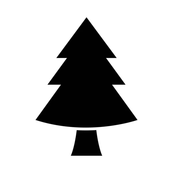 Zimní borovice silueta styl ikona vektor design — Stockový vektor