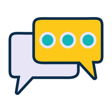 Konuşma baloncukları simgesi, satır ve doldurma biçimi