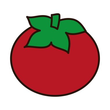 domates sebze çizgisi ve biçim ikonu vektör tasarımı