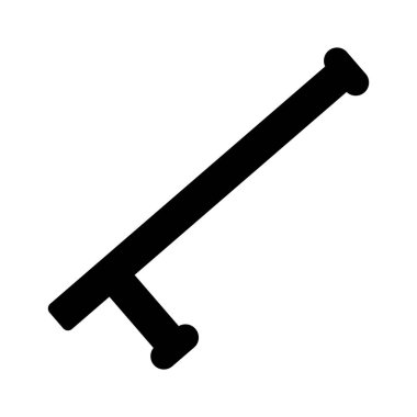 Polis siluet biçimi ikon vektör tasarımını yapıştırdı