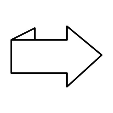 dekoratif belge ok simgesi, satır biçimi