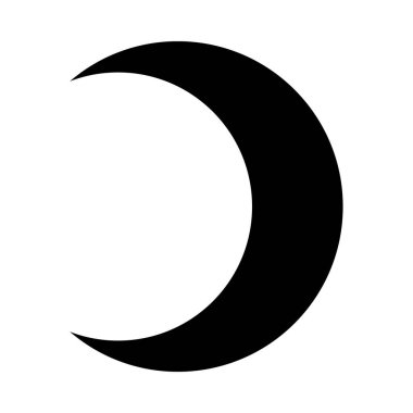 Ay silueti biçim ikon vektör tasarımı