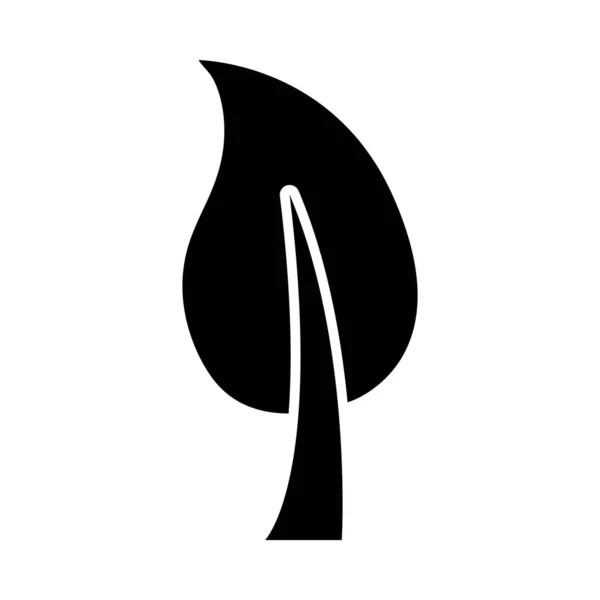 Kształt liścia drzewo sylwetka styl ikona wektor projekt — Wektor stockowy