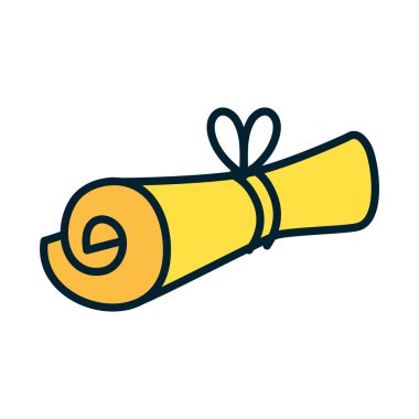 parşömen simgesini yuvarla, doldur ve satır biçimi