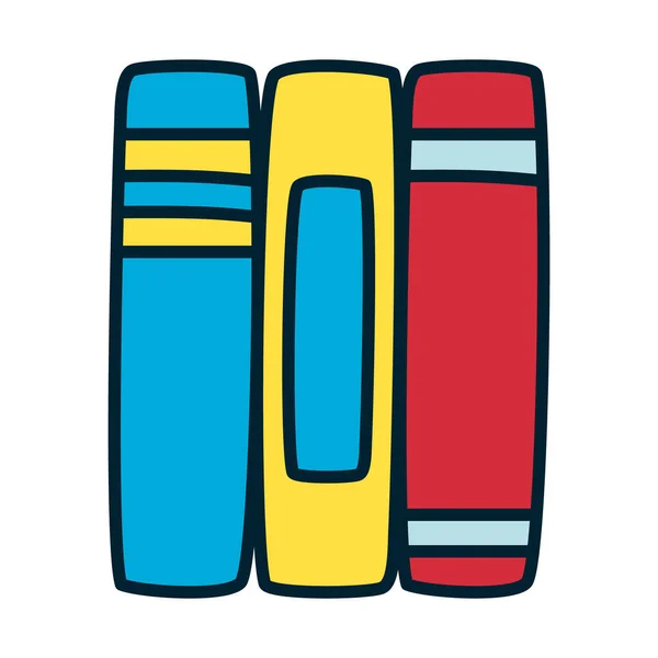 Academic books icon, fill and line style — Stock Vector