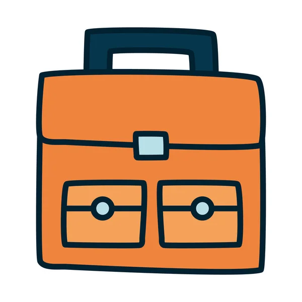 Escuela icono maletín, relleno y estilo de línea — Vector de stock
