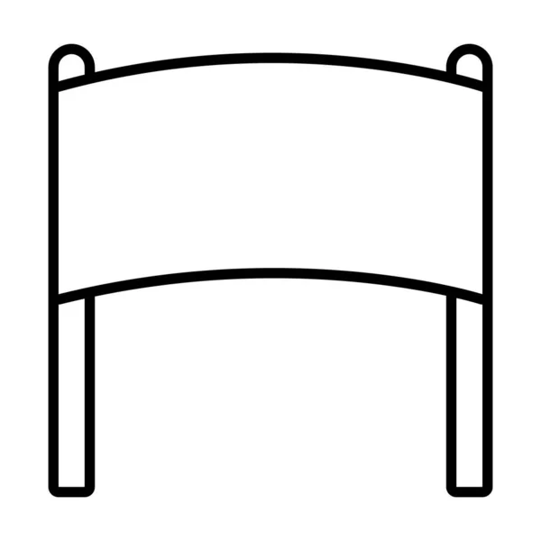 배너 보드 라인 스타일 아이콘 벡터 설계 — 스톡 벡터